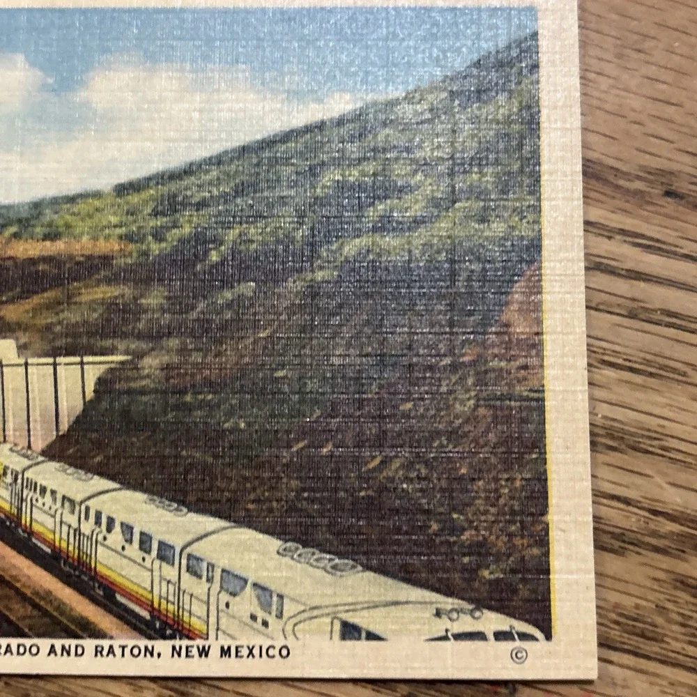 Raton Tunnel Between Trinidad Colorado New Mexico Scenic Train Railroad Postcard